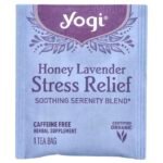 ⁦يوجي تي‏, شاي تخفيف الإجهاد، عسل الخزامى، خالٍ من الكافيين، 16 كيس شاي، 1.02 أونصة (29 جم)⁩ - الصورة ⁦3⁩